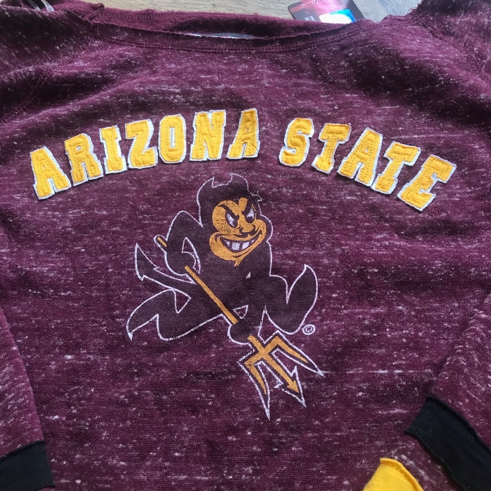Arizona State sweatshirt with sun devil decal​​